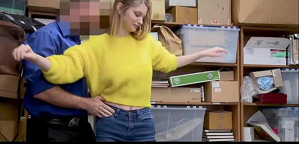  Busty Blonde Shoplifter Fucked by Loss Prevention Officer